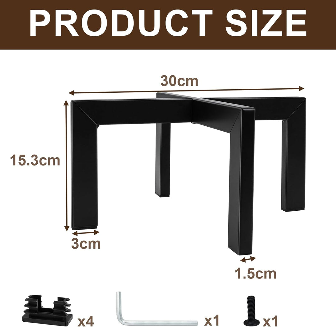 Pflanzenständer, Blumenständer Pflanzenhocker, Erhöhungsständer 19cm Höhe Metall Schwarz Stabil für