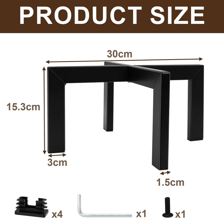 Pflanzenständer, Blumenständer Pflanzenhocker, Erhöhungsständer 19cm Höhe Metall Schwarz Stabil für