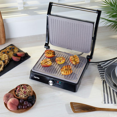 Petra PT4076VDEEU10 XL 180° Elektrogrill und Panini-Presse - Sandwichtoaster mit marblestone Antihaf