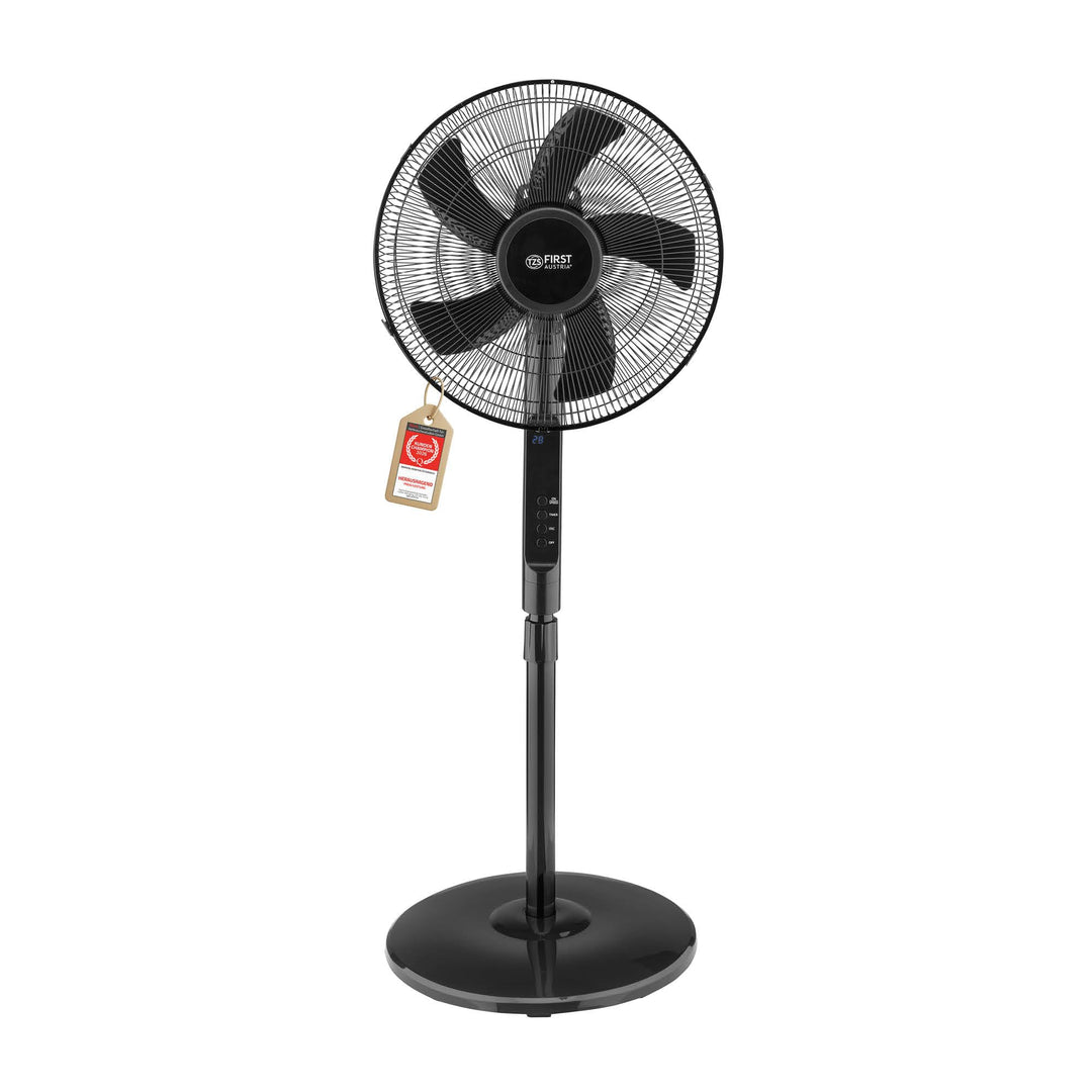 TZS First Austria Standventilator mit Fernbedienung | 135 cm höhenverstellbare & leise Windmaschine