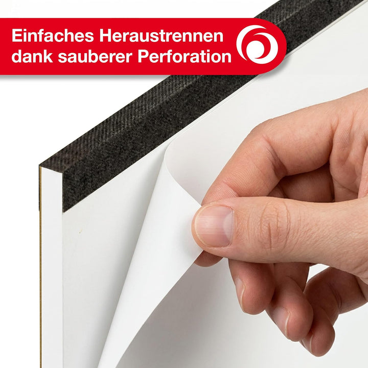 Landré Notiz-Block ohne Deckblatt A4 blanko, 50 Blatt, schwarz, 10 Stück Single, Single