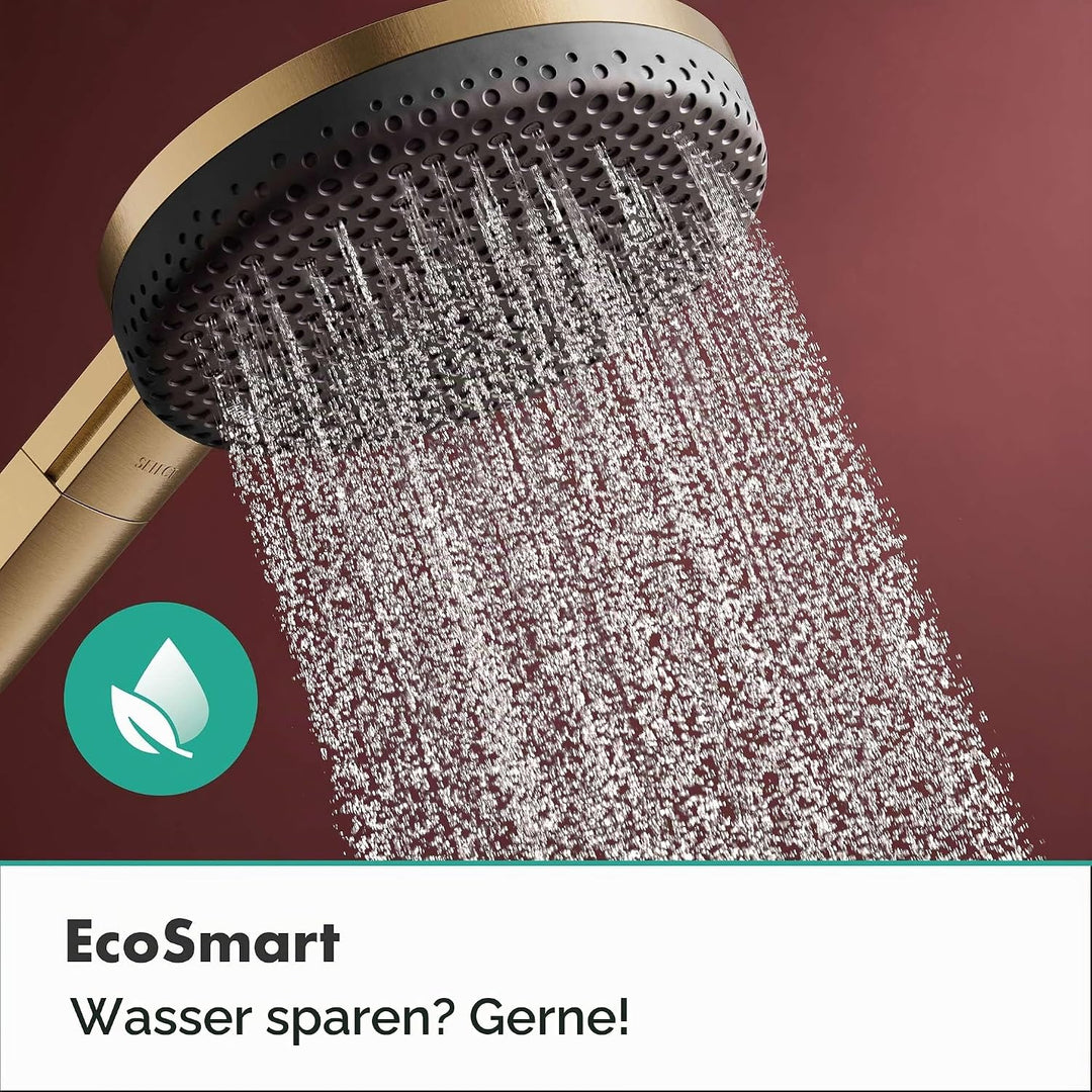 hansgrohe Raindance Alive Select S - wassersparender Duschkopf 7,1 l/min (EcoSmart), Handbrause mit