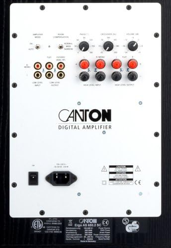 Canton Ergo AS 650.2 SC Aktives Bassreflex-Subwoofersystem (200/350 Watt, Digitalendstufe) schwarz S