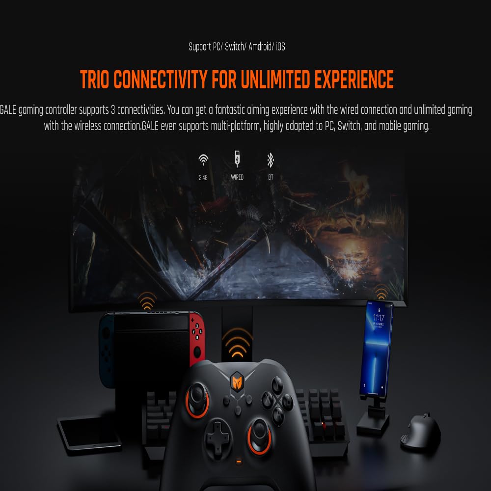 BIGBIG WON Wireless Controller Gale PC Controller Motion Zieling, Hall Trigger, 4 Benutzerdefinierte