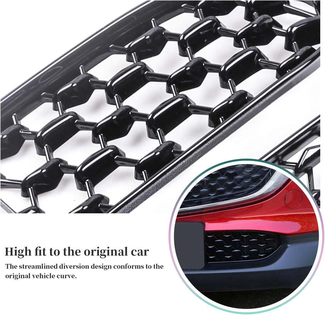 CDEFG Kompatibel mit Mazda CX30 CX-30 2019-2025 2026 Front Kühlergrille Frills Frontstossstangenmask