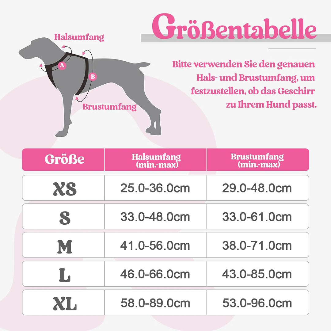rabbitgoo Hundegeschirr Mittelgrosse Hunde, Anti Zug Geschirr mit Kontrolle, No Pull Verstellbar Hun