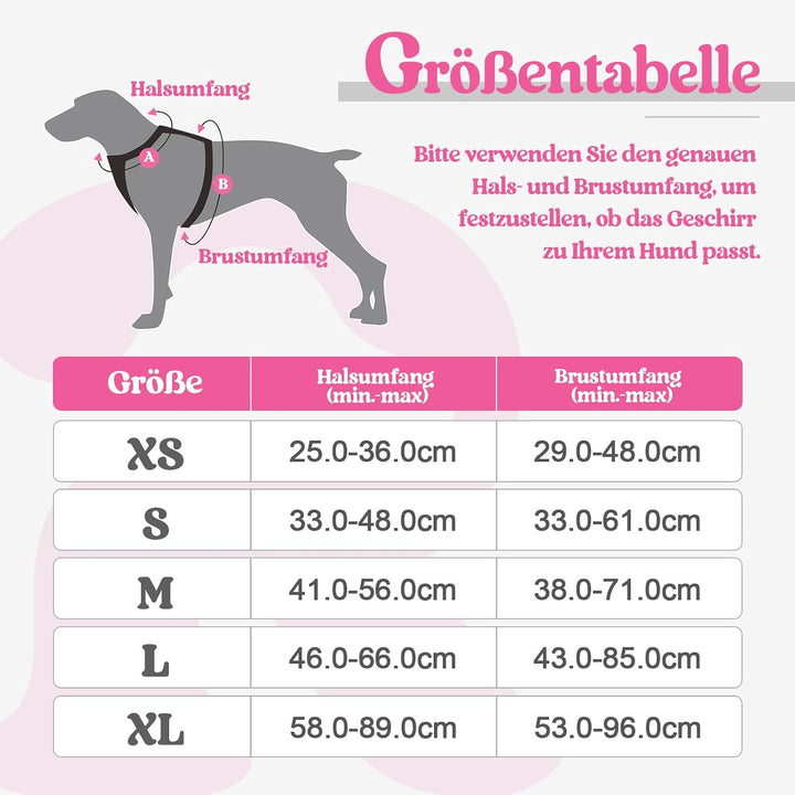 rabbitgoo Hundegeschirr Mittelgrosse Hunde, Anti Zug Geschirr mit Kontrolle, No Pull Verstellbar Hun