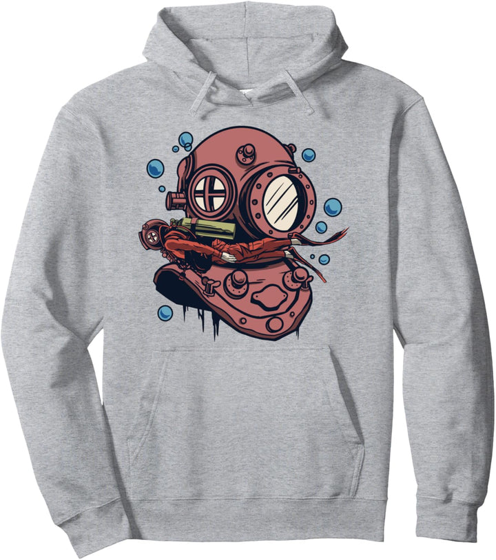 Taucherhelm Ozean Pullover Hoodie