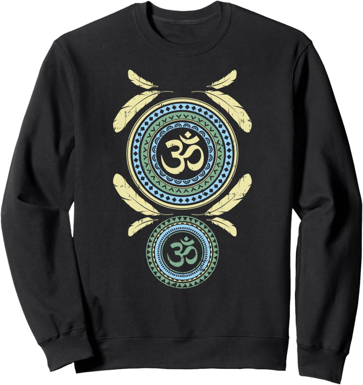 Namaste Federn Yoga und Meditation Pose Hamsa Hand Geschenk Sweatshirt