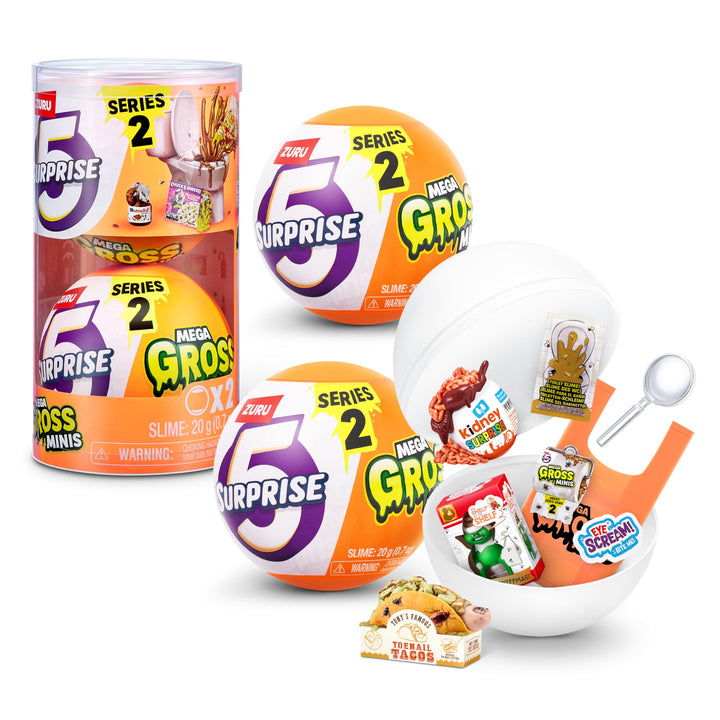 5 Surprise 77568 Kapsel Brutto Mega Gross Minis Serie 2 von ZURU, 2 Capsules Series 2 2 Capsules, Se