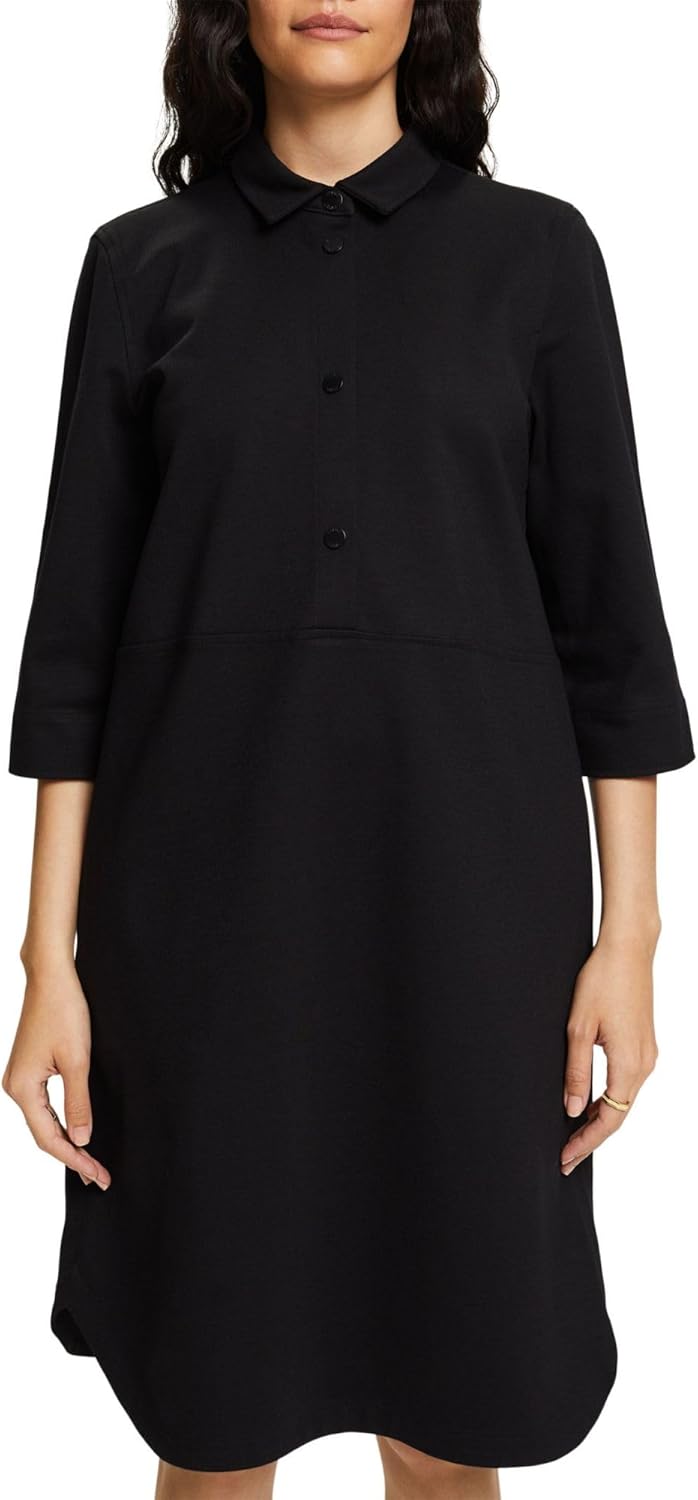 ESPRIT Hemdblusenkleid aus Punto-Jersey