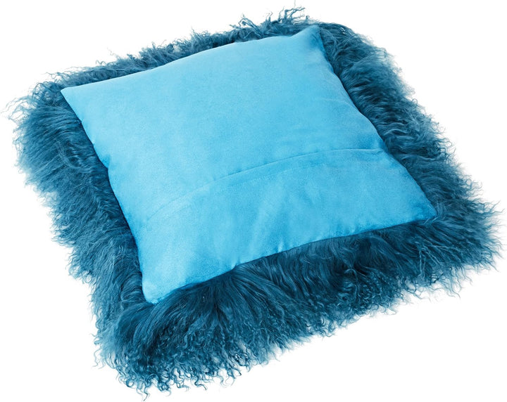 Reissner Lammfelle Tibet Lammfell Kissenbezug langflorig 30x30cm JAY21 Farbe ozeanblau Jay21 Ozeanbl