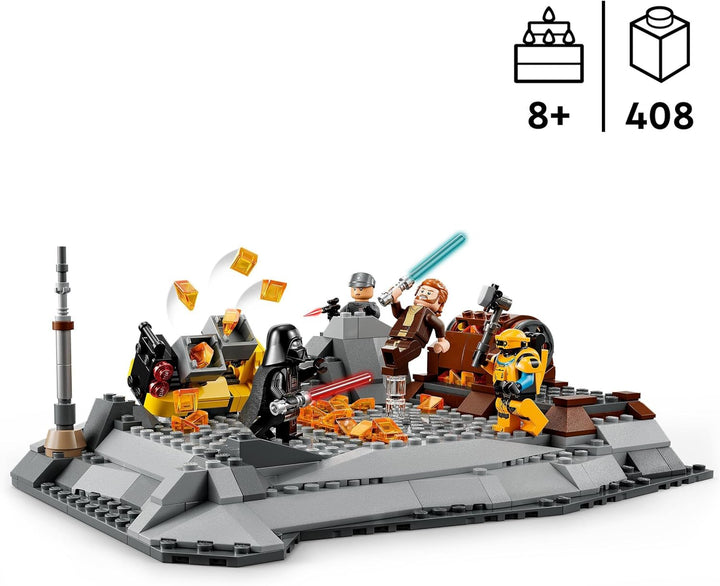 LEGO 75334 Star Wars Obi-Wan Kenobi vs. Darth Vader, Spielset mit Duell-Plattformen und Minifiguren,