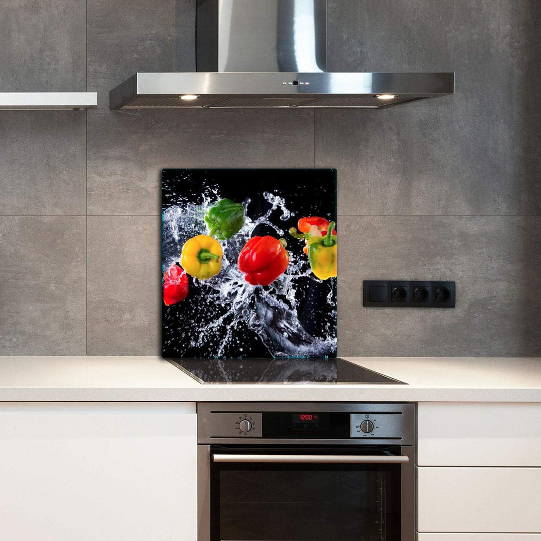 TMK ArtDeko Herdabdeckplatte 1 Teilig 60x65 cm - Spritzschutz Herdabdeckung – Herdschutz aus Sicherh