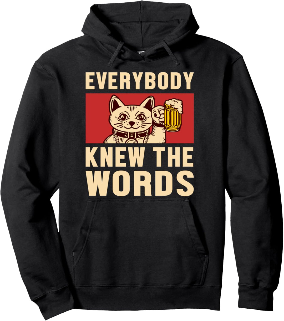 Jeder Kennt Die Wörter Katze Bier Wochenende Trinken Pullover Hoodie