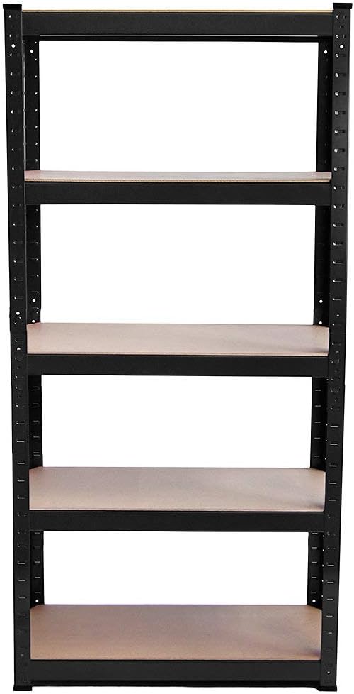 Home Discount Küchenregal, 5 Etagen, 875 kg, Schwarz, Schwarz