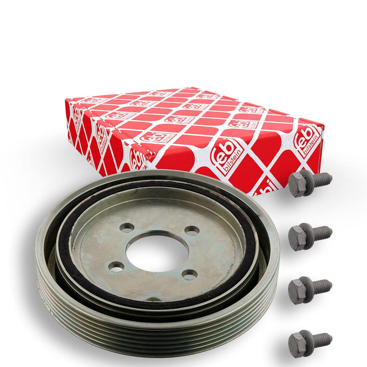febi bilstein 33807 Riemenscheibe (entkoppelt) für Kurbelwelle, mit Schrauben , 1 Stück