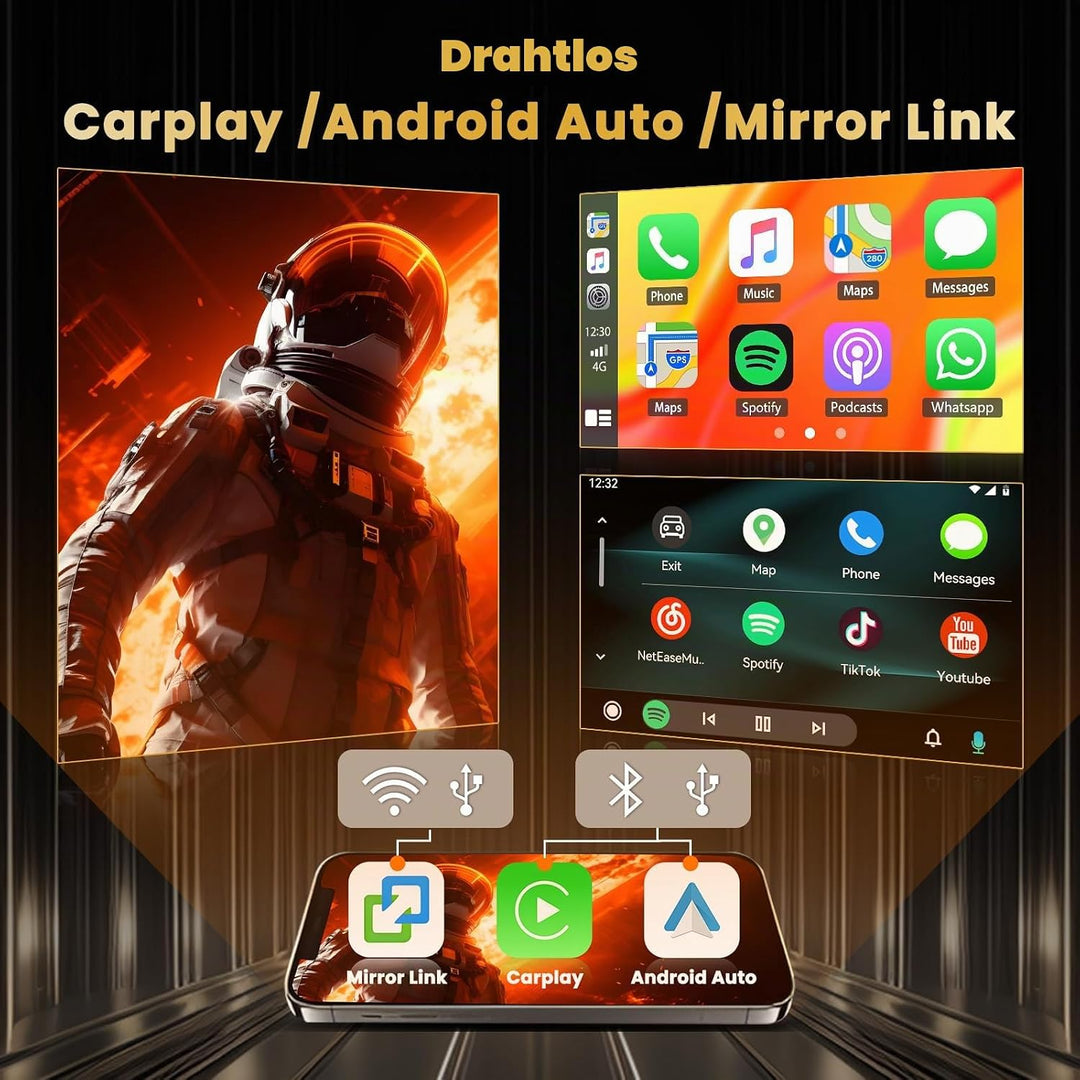 Hikity 8 Core 4+64GB Android 15 Autoradio für Toyota Yaris 2006-2011 Wireless CarPlay Android Auto，9