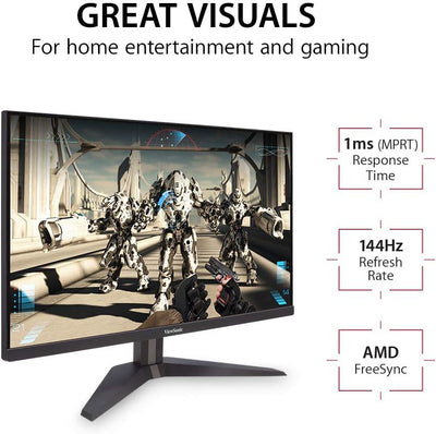 Viewsonic VX2758-2KP-MHD 68,6 cm (27 Zoll) Gaming Monitor (WQHD 1440p, FreeSync, 1 ms, 144 Hz, HDMI,