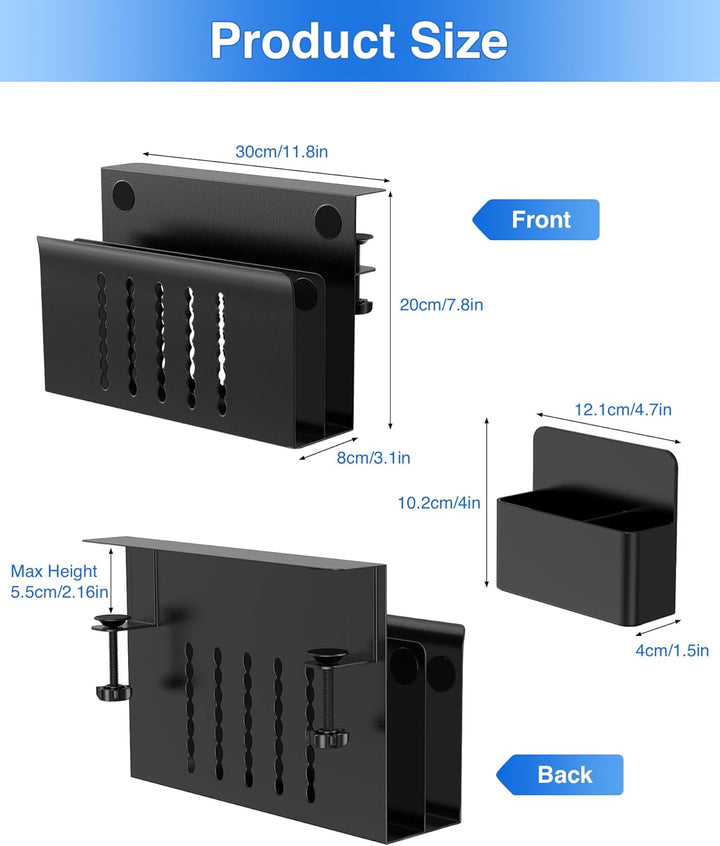 Schreibtisch Seitenaufbewahrung, Doppelschichtiger Desk Side Storage Mit Magnetischer Stifthalter Ke