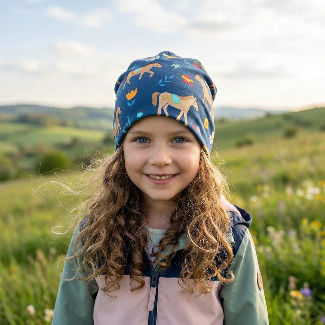 Wollhuhn ÖKO Jungen/Mädchen/Kinder Bequeme Weiche Long Beanie/Mütze/Beanie-Mütze/Strickmütze/Kinderm