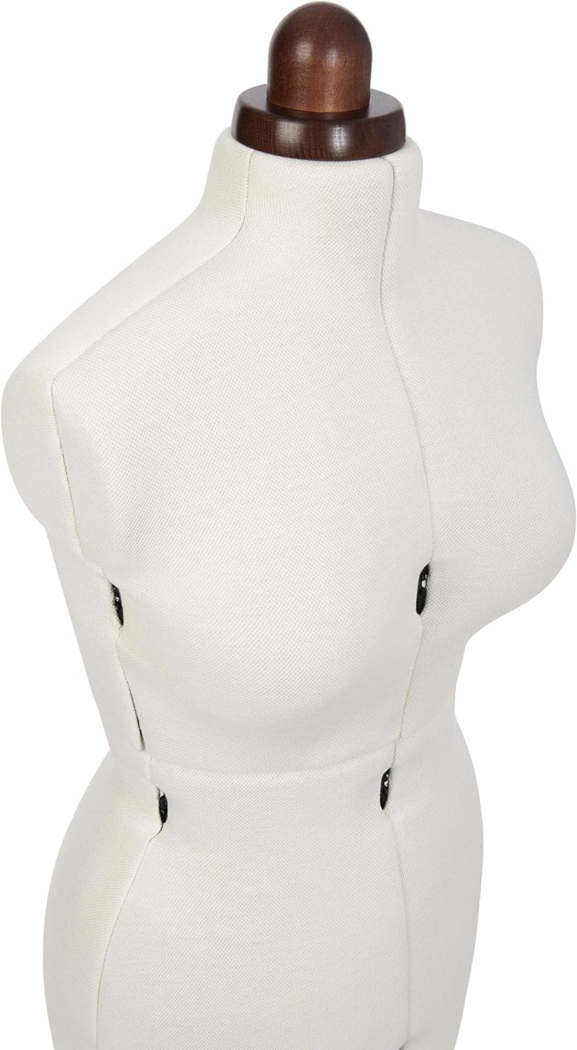 Adjustoform Lady Valet Kleiderform 8-teilig, Strukturiertes Polyester-Baumwoll-Mischgewebe, Natur, M