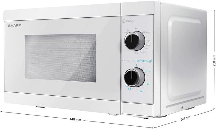 SHARP MG01EC Mikrowelle mit Grill (Mikrowelle: 800W, Grill: 1000W, 5 Leistungsstufen, Auftaufunktion
