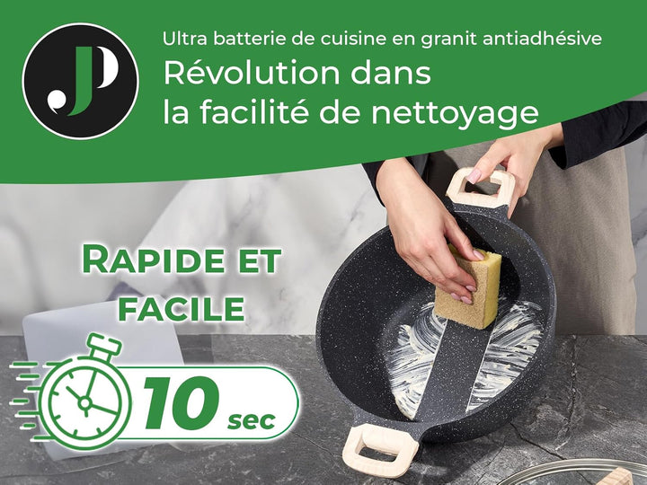 Just Perfecto Pfannen-Set, 20 cm + Stieltopf 18 cm, mit Deckel, Kochset, Induktionsgeeignet, Antihaf