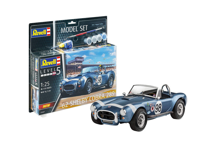 Revell RV67669 67669 Model Set AC Cobra 289 Ford originalgetreuer Modellbausatz für Experten, mit Ba