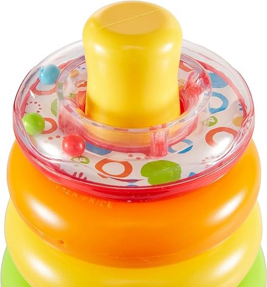 Fisher-Price GKD51 - Farbring Pyramide, klassisches Stapelspielzeug mit Ringen für Babys und Kleinki
