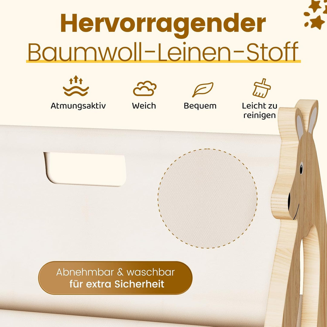 Kinder Bücherregal aus Holz - Montessori Regal für Kinderzimmer l Kinderzimmer Möbel, Buch-Organizer