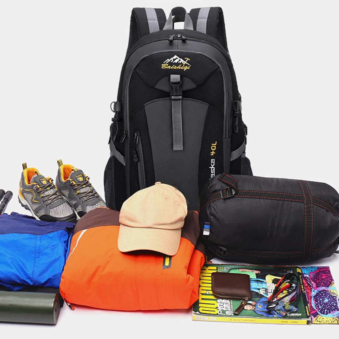 Funmo 40L Wanderrucksack Herren Damen, Grosse Kapazität Travel Rucksack Trekkingrucksack Multifunkti
