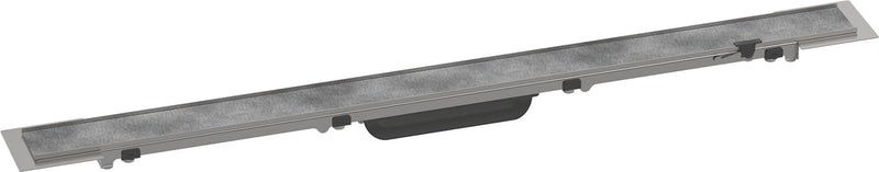 hansgrohe Fertigset Duschrinne RainDrain Rock, befliesbare Abflussrinne 800mm, Bodenablauf Dusche kü