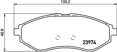 HELLA PAGID 8DB 355 011-251 Bremsbelagsatz - T1443 - Dicke/Stärke: 17.8mm - Bremssystem: Akebono - n