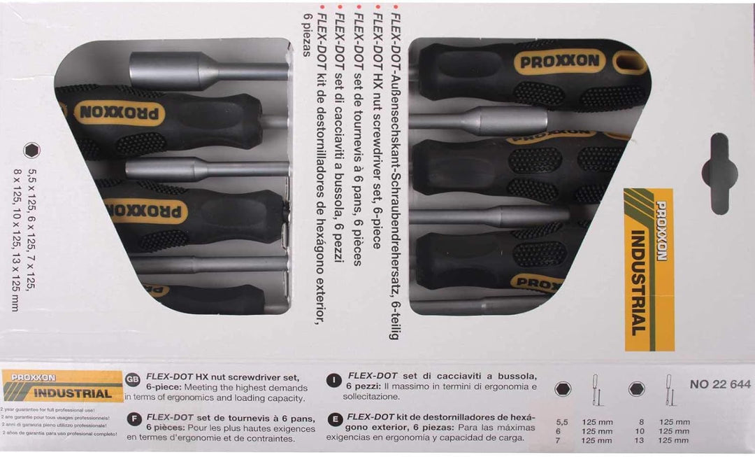 Proxxon FLEX-DOT 22644 Schraubendrehersätze, Aussensechskant, 6-teilig
