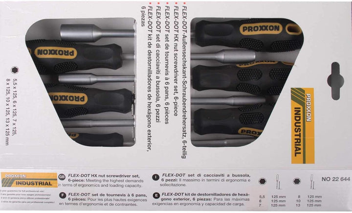 Proxxon FLEX-DOT 22644 Schraubendrehersätze, Aussensechskant, 6-teilig