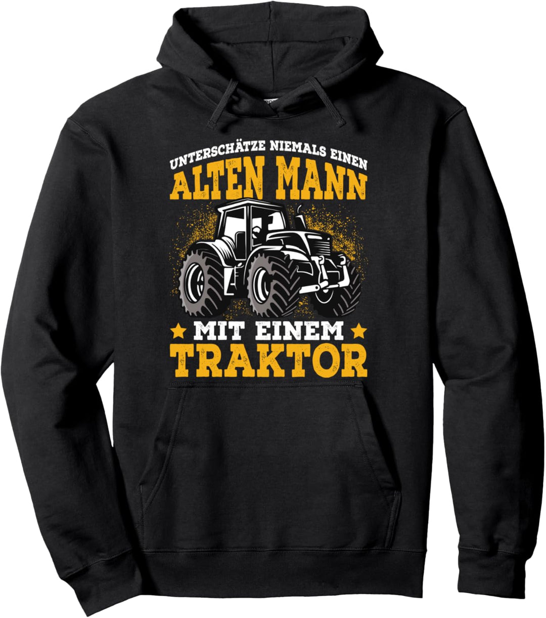 Traktor Traktorfahrer Trecker Alter Mann Landwirt Geschenk Pullover Hoodie
