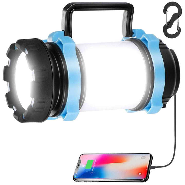 LED Campinglampe Aufladbar，Superhell Tragbar Camping Lampen mit Haken, Helligkeiten Dimmbar, USB C c