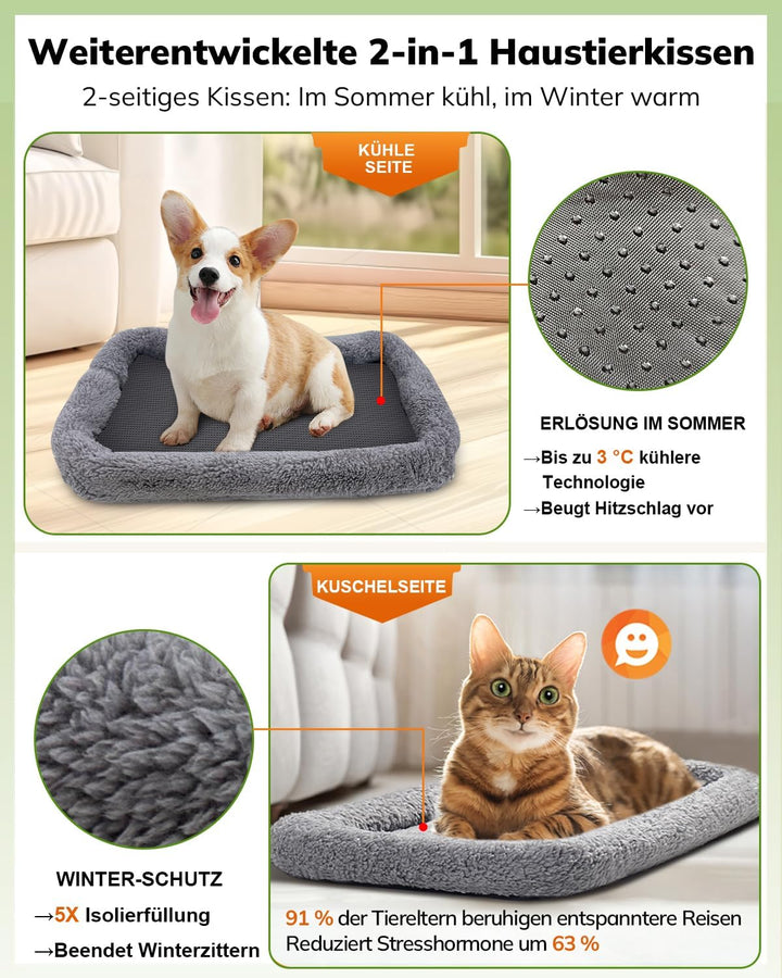 Morpilot Katzentransportbox für grosse Katzen und Welpen bis 7kg, Katzenbox Hundetasche mit Sicherhe