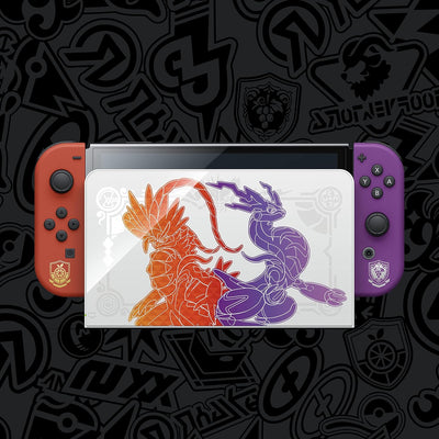 Nintendo Switch-Konsole (OLED-Modell) Pokémon Karmesin & Purpur-Edition [KEIN Spiel enthalten]