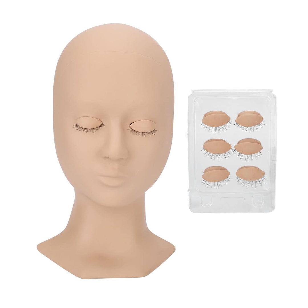 Wimpern-Mannequin-Kopf, Wimpernverlängerungs-Trainings-Mannequin-Kopf, Weiches Silikon, Abnehmbare A