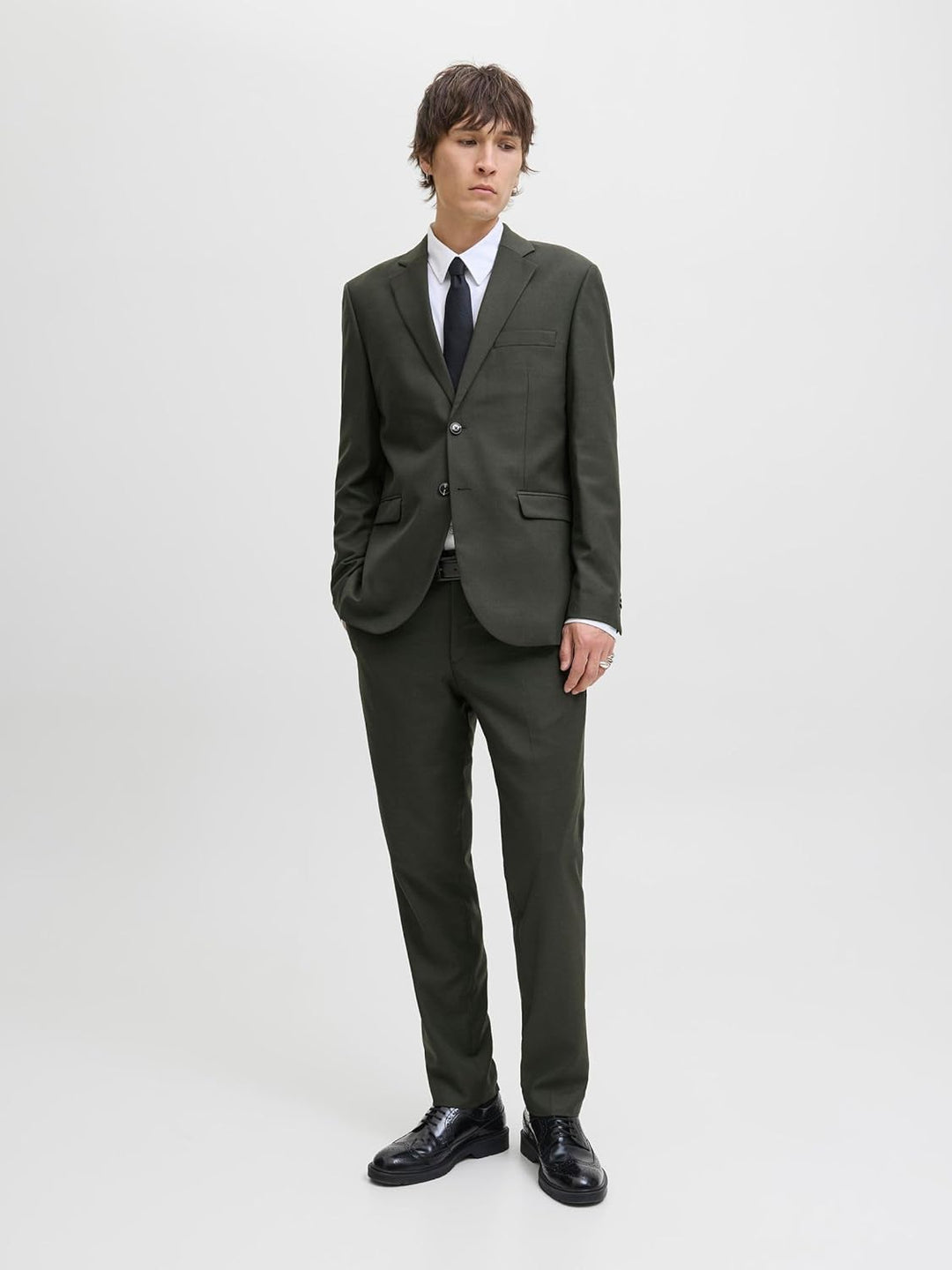JACK &amp; JONES Male Einreihiger Blazer und Hose JPRSOLARIS Super Slim Fit Anzug 46 Rosin, 46 Rosin