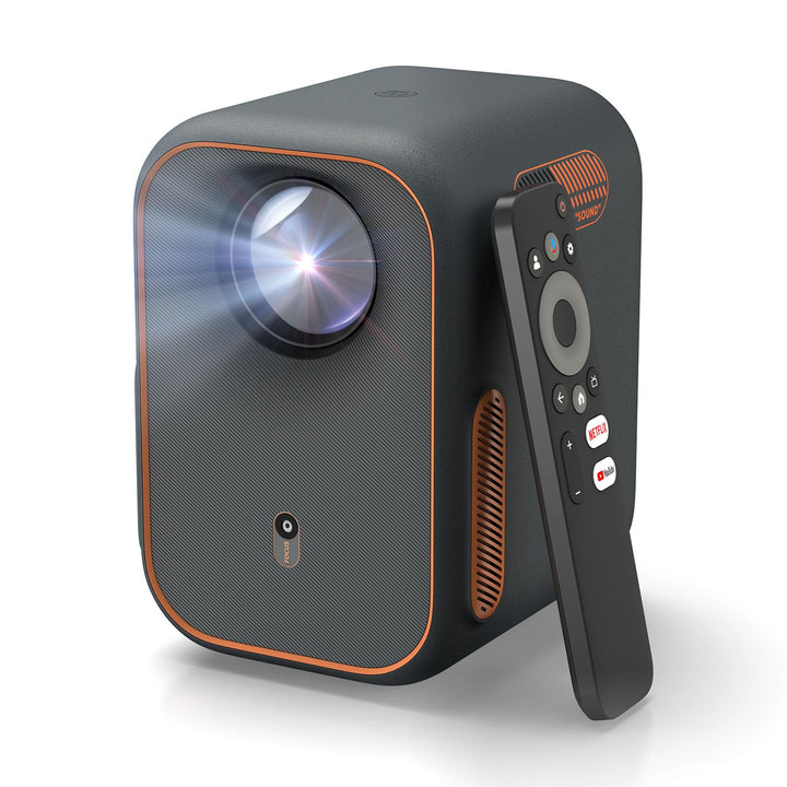 WEMAX Mini Beamer mit Netflix Zertifizierung & Google TV, Tragbarer Projektor 4K, 1080P Native Smart