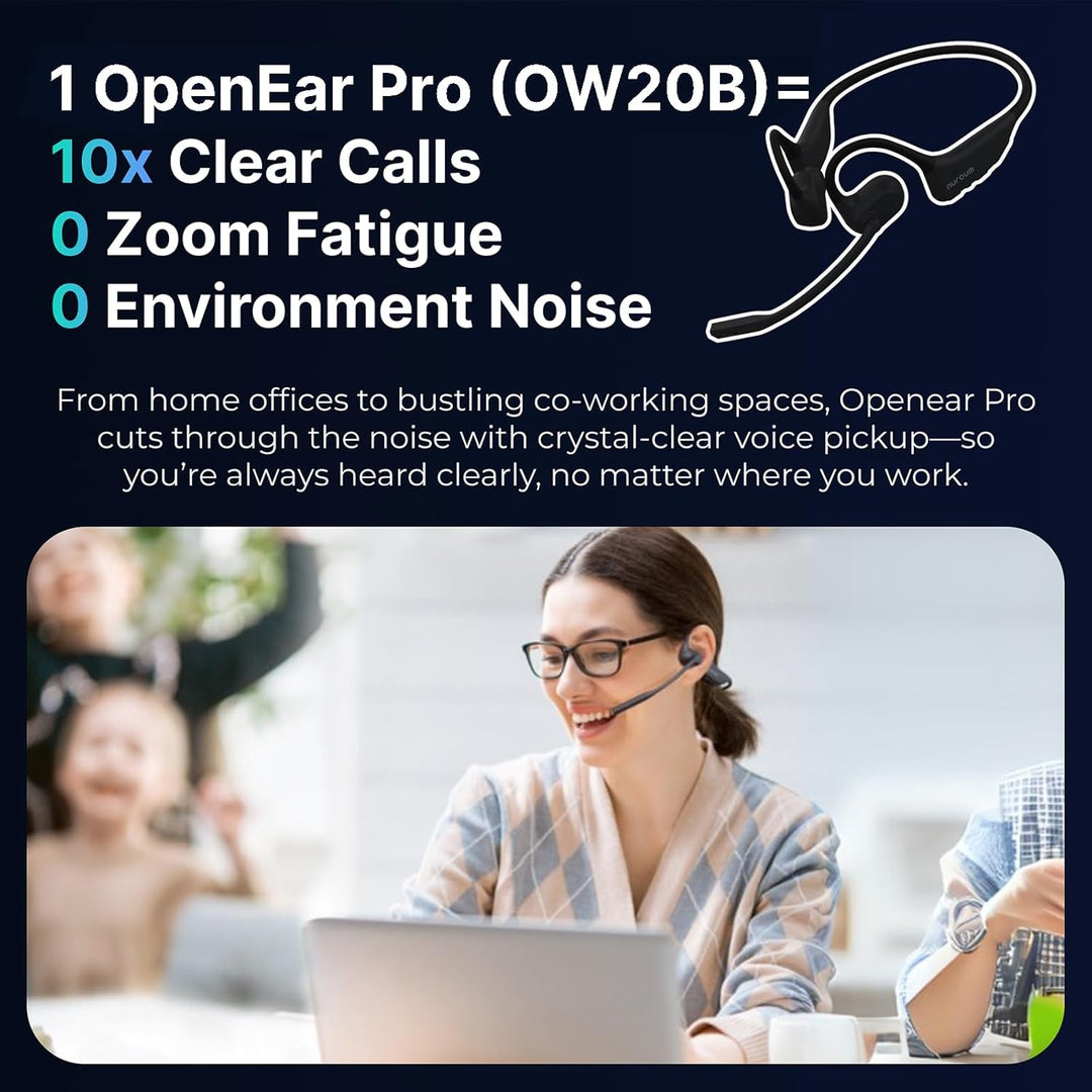Nuroum OpenEar Pro Bluetooth Kopfhörer mit Noise-Cancelling Mikrofon, Stummschaltung, Bluetooth 5.3