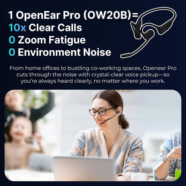 Nuroum OpenEar Pro Bluetooth Kopfhörer mit Noise-Cancelling Mikrofon, Stummschaltung, Bluetooth 5.3