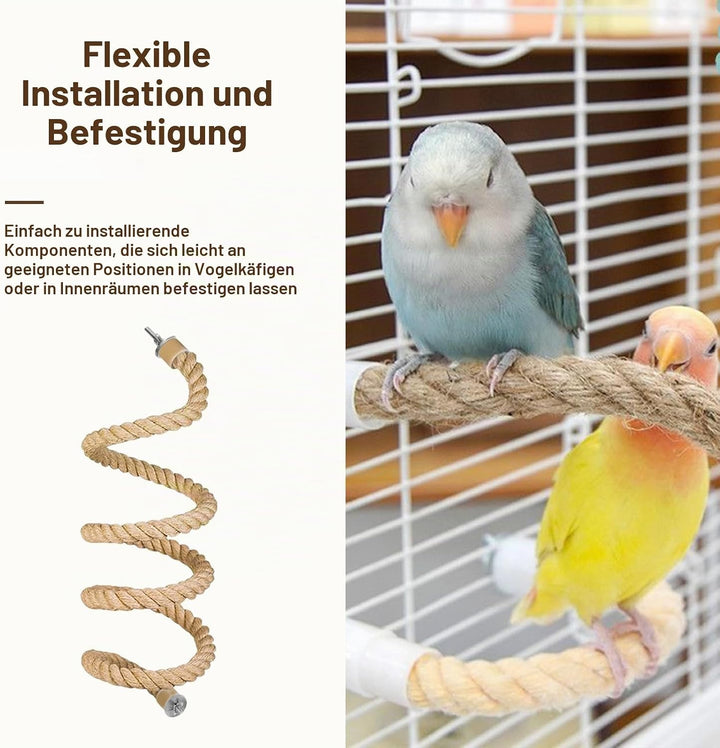 Seil-Sitzstange für Vögel, Vogelkäfig-Kletterseil-Spielzeugzubehör, biegbar, kletternd, biegbares na