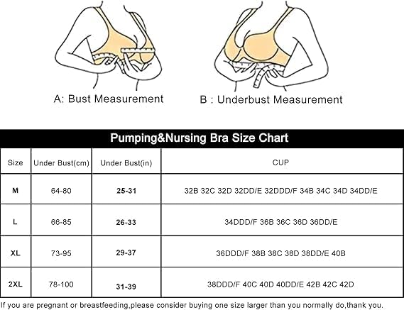iloveSIA® Abpumpen BH Pump BH Ohne Bügel Milchpumpe BH Nursing Bra Pump Still BH M Farbe Schwarz+sch