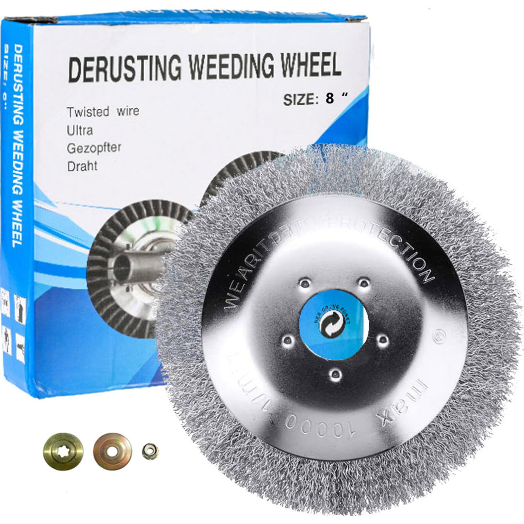 Lihaian Wildkrautbürste für Motorsense Rasentrimmer - Wildkrautbürste mit 25,4mm Bohrung, Bodendurch
