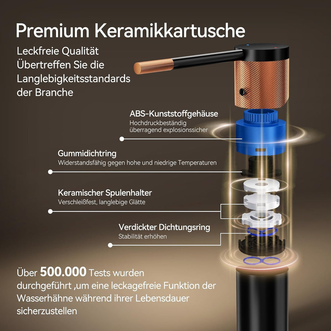 ALPHA HOME Bad Wasserhahn Einhebelmischer Mischbatterie Badarmatur Waschtischarmatur Waschbeckenarma