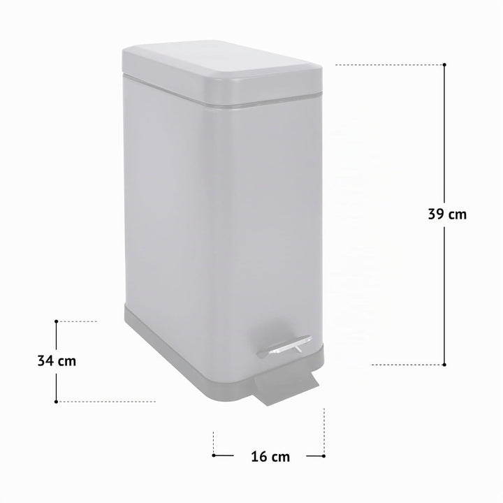 SVITA STM10 Mülleimer Treteimer Tretmülleimer Abfalleimer 10l inkl. Inneneimer Softclose-Deckel Fuss
